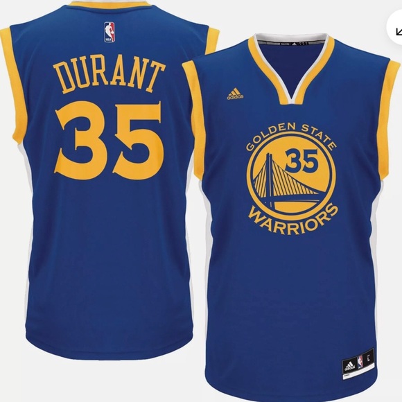 Kevin Durant Golden State Warriors Jersey Kids Size M Pristine Condition - Picture 1 of 3